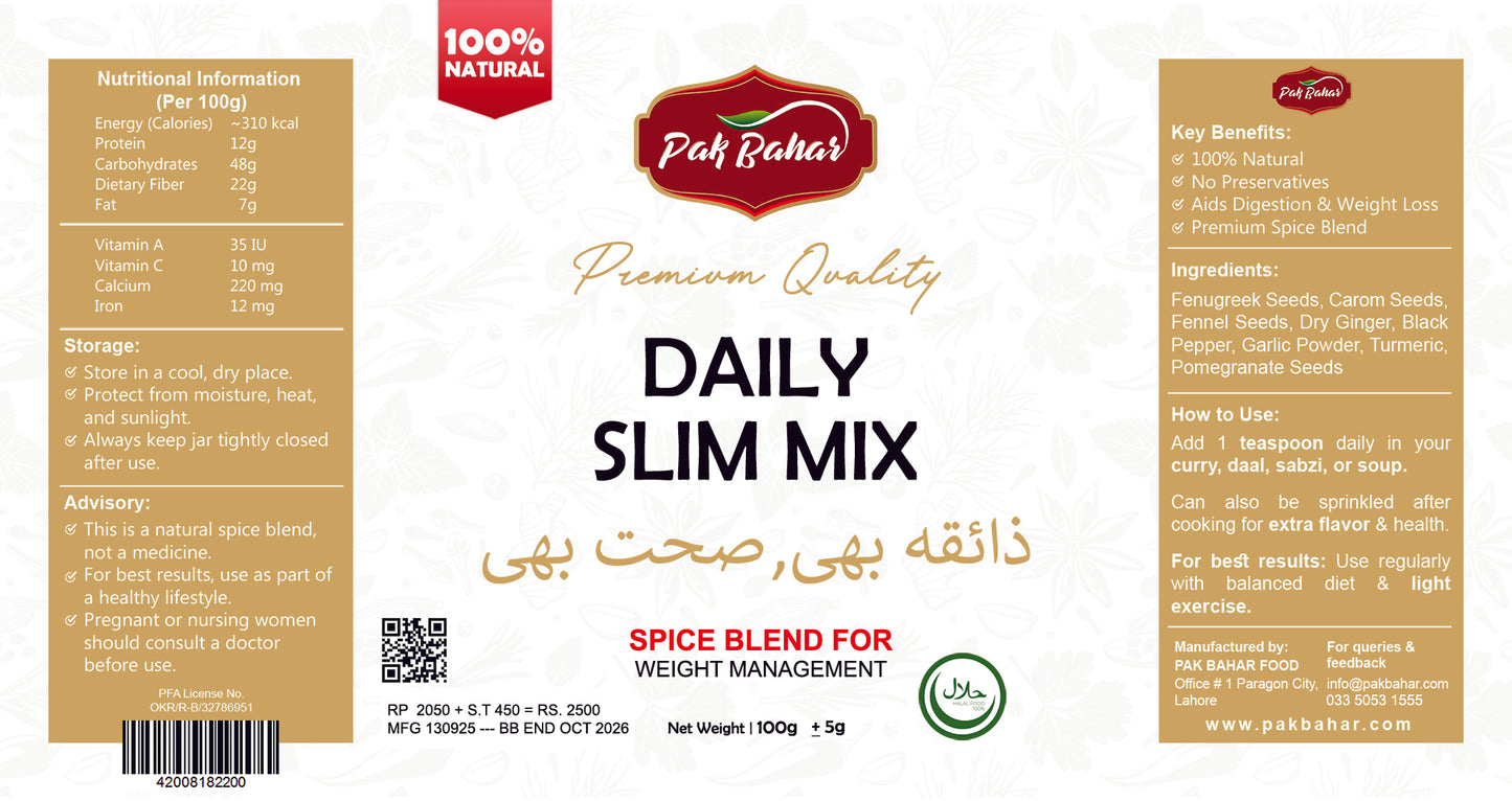 Daily Slim Mix Weight Loss 100 gram Premium Quality